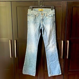 🌹100% cotton Vintage OLD NAVY boot cut jeans 4 LONG